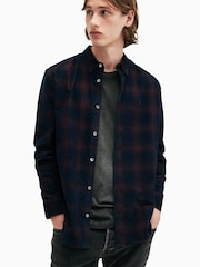 AllSaints Blue Daybreaker Longsleeve Shirt - Image 1 of 8