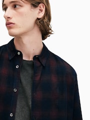 AllSaints Blue Daybreaker Longsleeve Shirt - Image 2 of 8
