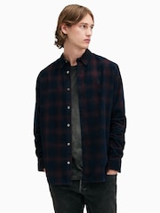 AllSaints Blue Daybreaker Longsleeve Shirt - Image 5 of 8