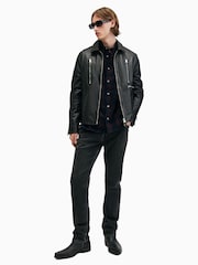 AllSaints Blue Daybreaker Longsleeve Shirt - Image 6 of 8