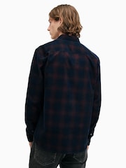 AllSaints Blue Daybreaker Longsleeve Shirt - Image 7 of 8