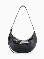 AllSaints Black Half Moon Shoulder Bag - Image 2 of 7
