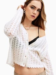 AllSaints White Vivian Cardigan - Image 1 of 8