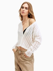 AllSaints White Vivian Cardigan - Image 2 of 8