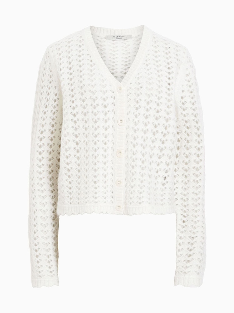 AllSaints White Vivian Cardigan - Image 8 of 8