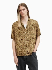 AllSaints Brown Bryant Shortsleeve Shirt - Image 1 of 7