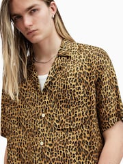 AllSaints Brown Bryant Shortsleeve Shirt - Image 2 of 7