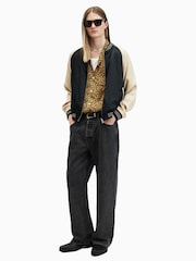 AllSaints Brown Bryant Shortsleeve Shirt - Image 3 of 7