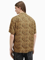 AllSaints Brown Bryant Shortsleeve Shirt - Image 6 of 7