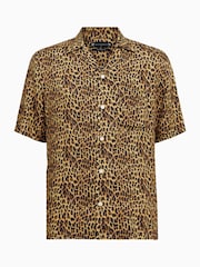 AllSaints Brown Bryant Shortsleeve Shirt - Image 7 of 7