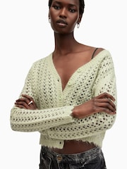 AllSaints Green Vivian Cardigan - Image 1 of 7