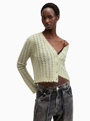 AllSaints Green Vivian Cardigan - Image 2 of 7