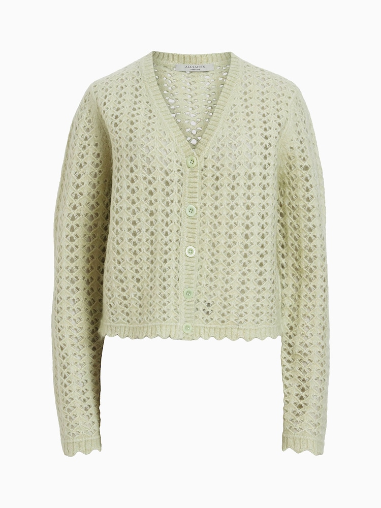 AllSaints Green Vivian Cardigan - Image 7 of 7