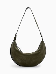 AllSaints Green Half Moon Shoulder Bag - Image 1 of 7