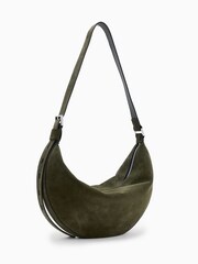 AllSaints Green Half Moon Shoulder Bag - Image 3 of 7