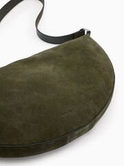 AllSaints Green Half Moon Shoulder Bag - Image 5 of 7