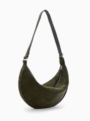 AllSaints Green Half Moon Shoulder Bag - Image 6 of 7