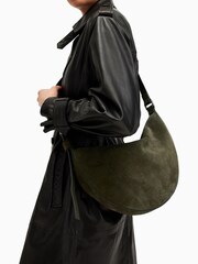 AllSaints Green Half Moon Shoulder Bag - Image 7 of 7