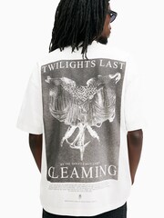 AllSaints White Twilight Shortsleeve Crew T-Shirt - Image 2 of 6