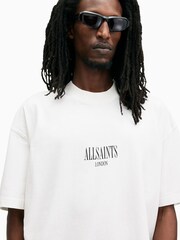 AllSaints White Twilight Shortsleeve Crew T-Shirt - Image 4 of 6