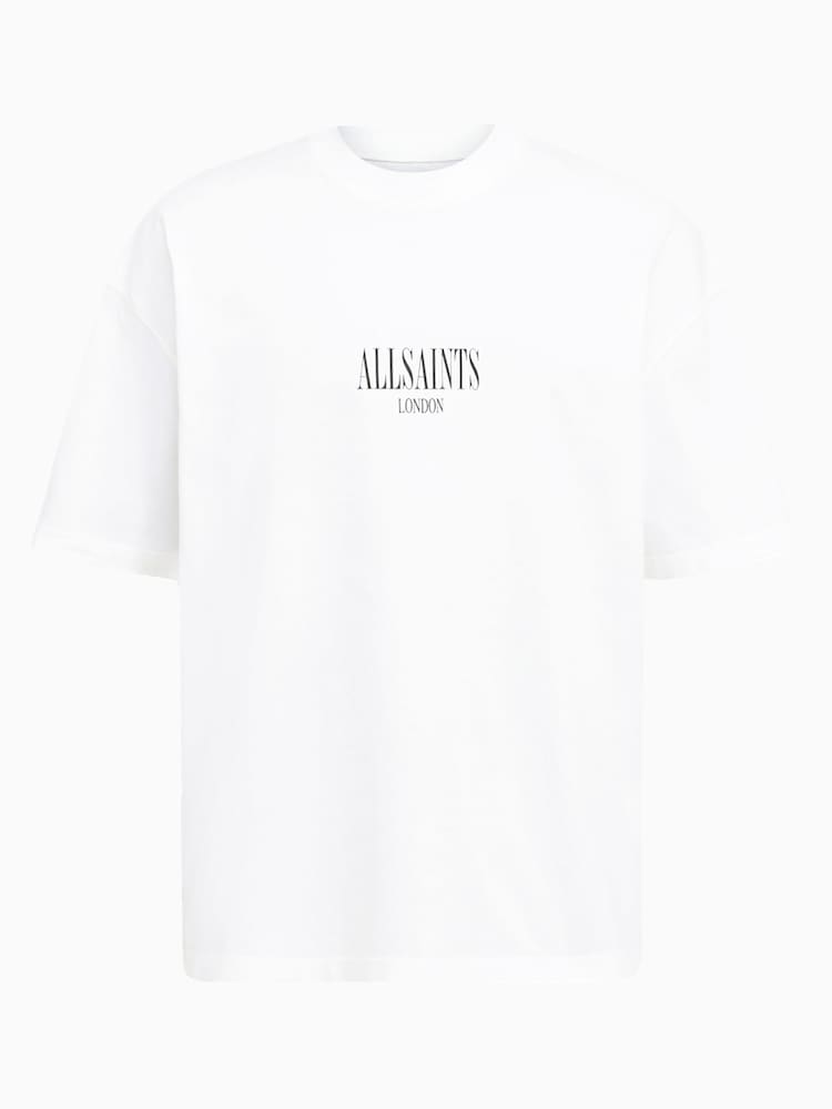 AllSaints White Twilight Shortsleeve Crew T-Shirt - Image 6 of 6