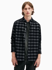 AllSaints Blue Kink Longsleeve Shirt - Image 1 of 8