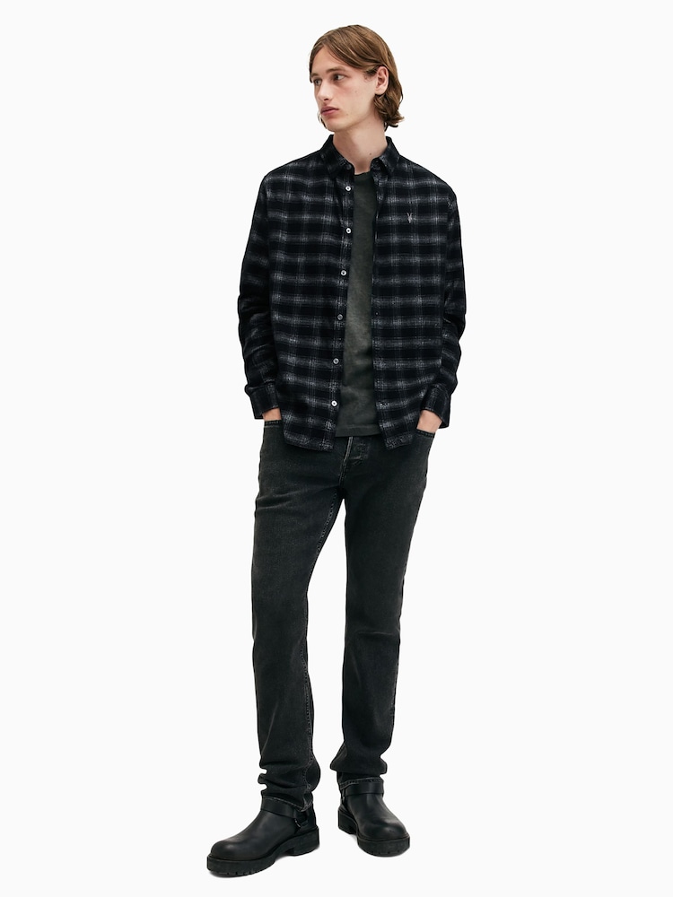 AllSaints Blue Kink Longsleeve Shirt - Image 2 of 8