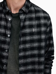AllSaints Blue Kink Longsleeve Shirt - Image 7 of 8