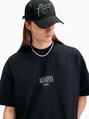 AllSaints Black Twilight Shortsleeve Crew T-Shirt - Image 3 of 6
