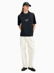 AllSaints Black Twilight Shortsleeve Crew T-Shirt - Image 4 of 6