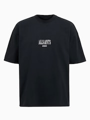 AllSaints Black Twilight Shortsleeve Crew T-Shirt - Image 6 of 6