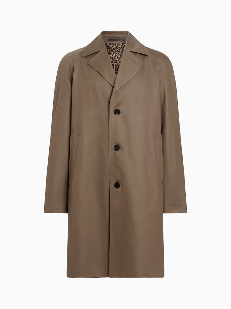 AllSaints Brown Montell Trench Coat - Image 10 of 10