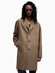 AllSaints Brown Montell Trench Coat - Image 8 of 10