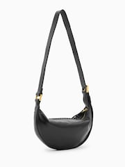 AllSaints Black Half Moon Stud Cross-Body Bag - Image 6 of 7