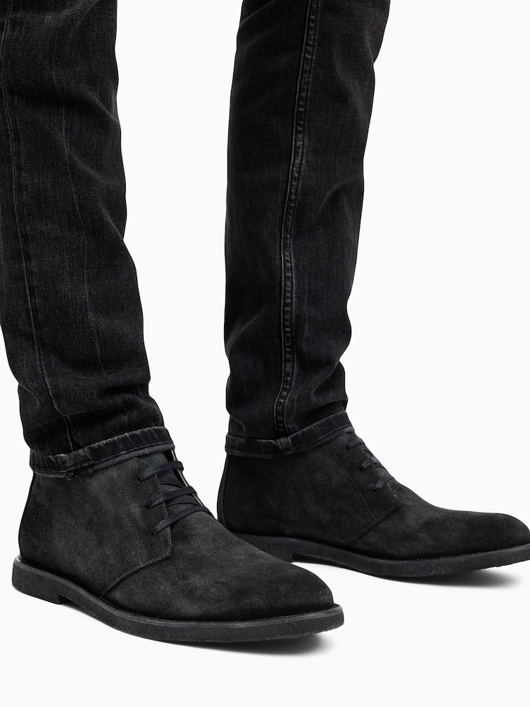 AllSaints Black Bilton Suede Shoes - Image 1 of 6