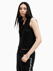 AllSaints Black Vivian Tank - Image 4 of 7