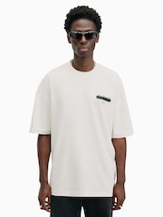 Белый - Футболка Redact Crew из органического хлопка AllSaints 100% - Изображение 1 из 6