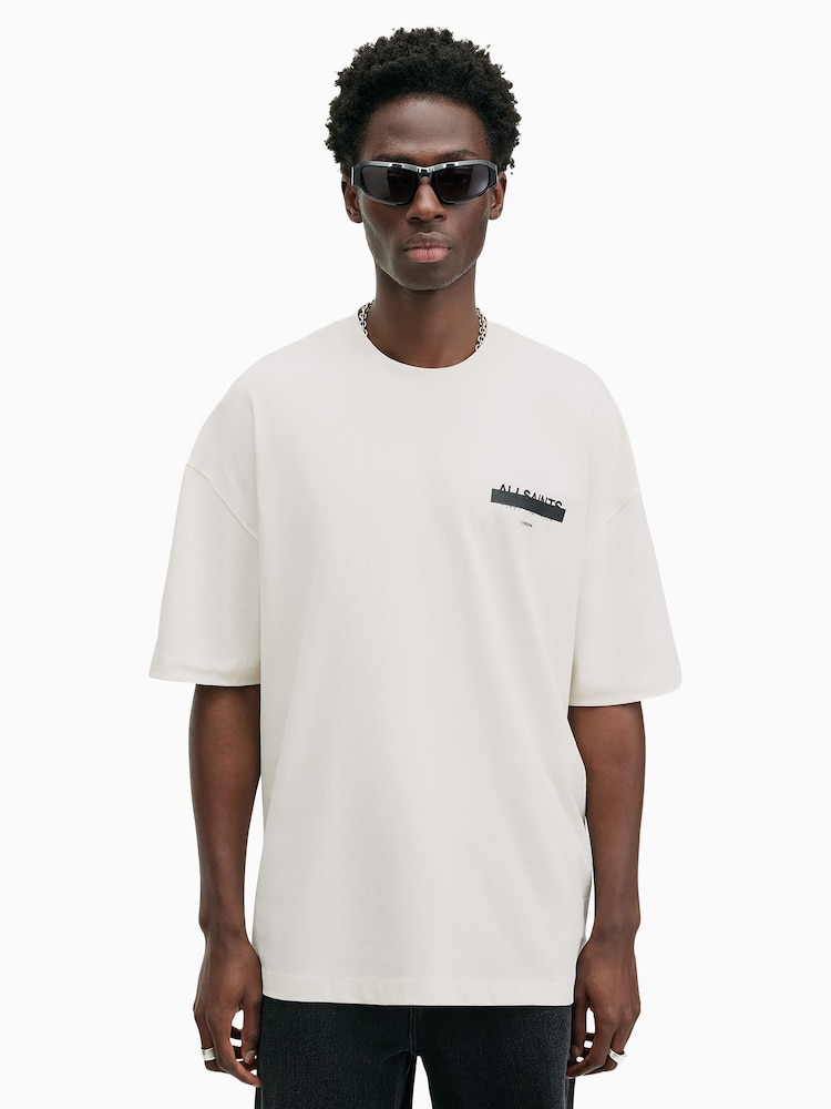 Белый - Футболка Redact Crew из органического хлопка AllSaints 100% - Изображение 1 из 6