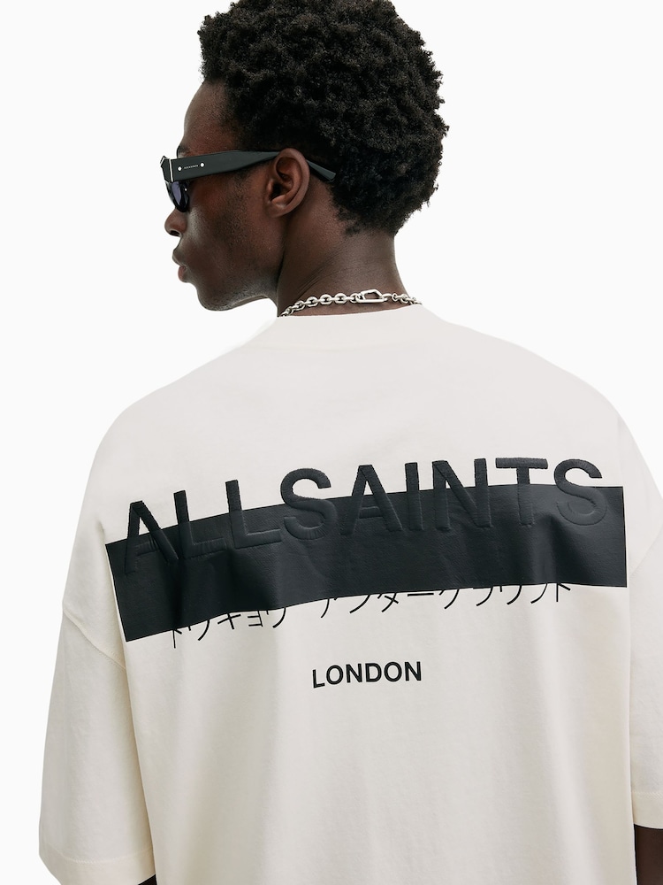 Белый - Футболка Redact Crew из органического хлопка AllSaints 100% - Изображение 2 из 6