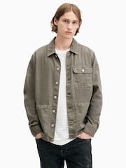 AllSaints Green Nevis Chore Jacket - Image 1 of 7