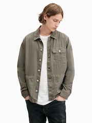AllSaints Green Nevis Chore Jacket - Image 4 of 7