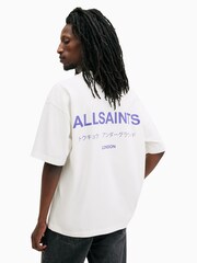 AllSaints White 100% Cotton Underground Shortsleeve Crew T-Shirt - Image 6 of 7