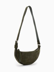 AllSaints Green Half Moon Cross-Body Bag - Image 2 of 7