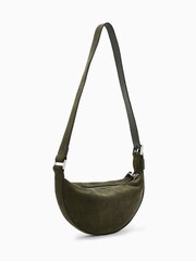 AllSaints Green Half Moon Cross-Body Bag - Image 3 of 7