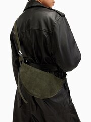 AllSaints Green Half Moon Cross-Body Bag - Image 7 of 7