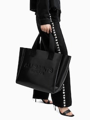 AllSaints Black Izzy Leather Tote - Image 3 of 7