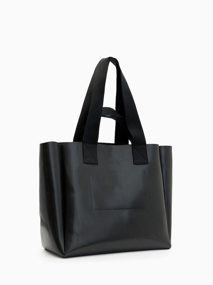 AllSaints Black Izzy Leather Tote - Image 6 of 7
