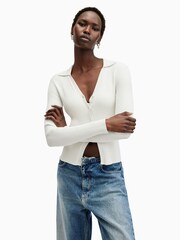AllSaints White Cruz Cardigan - Image 1 of 6