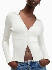 AllSaints White Cruz Cardigan - Image 2 of 6