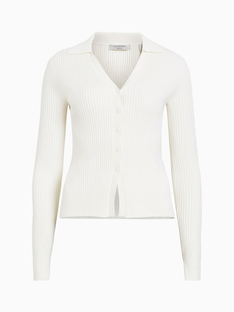 AllSaints White Cruz Cardigan - Image 6 of 6